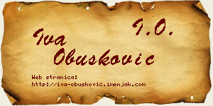Iva Obušković vizit kartica